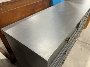 Modern Charcoal Gray Dresser – 9-Drawer Mid-Century Inspired Storage