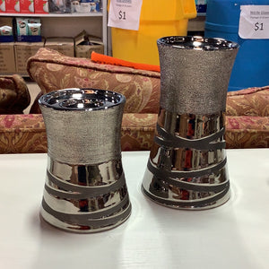 Chrome Candle Holders