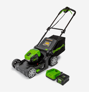 80V 17" Brushless Push Mower, 2.0Ah Battery and Charger Included