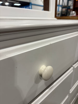 White Coquette Dresser with Mirror