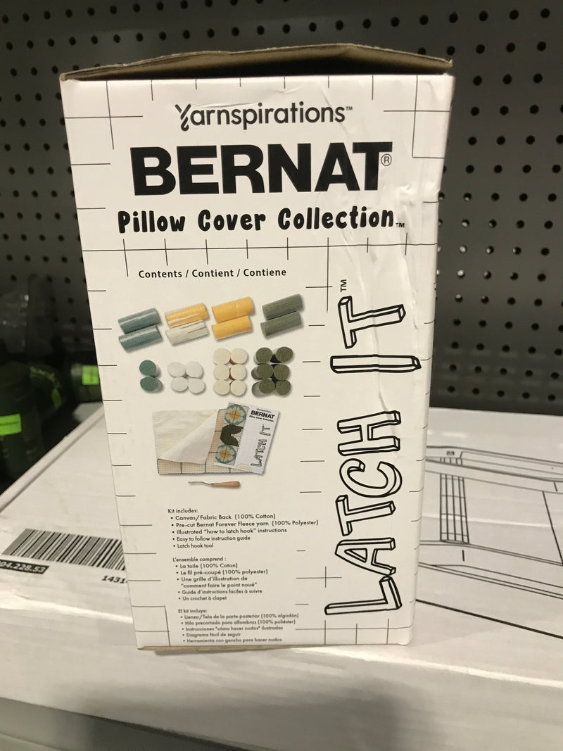 Yarnspirations Bernat Pillow Cover Collection “Latch It” Pillow Cover Kit