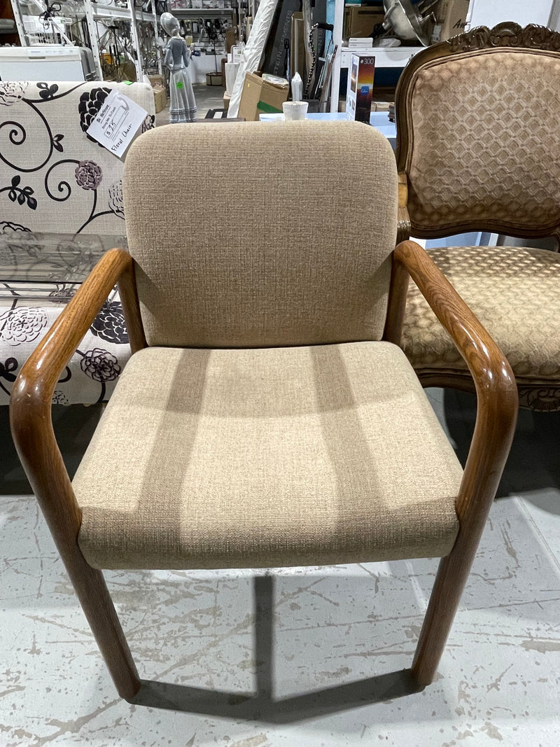 Mid-century Modern Style Upholstered Wood-frame Armchair