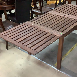 Wooden Slat Patio Table