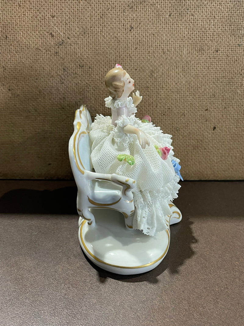 Dresden Lace Porcelain Figurine