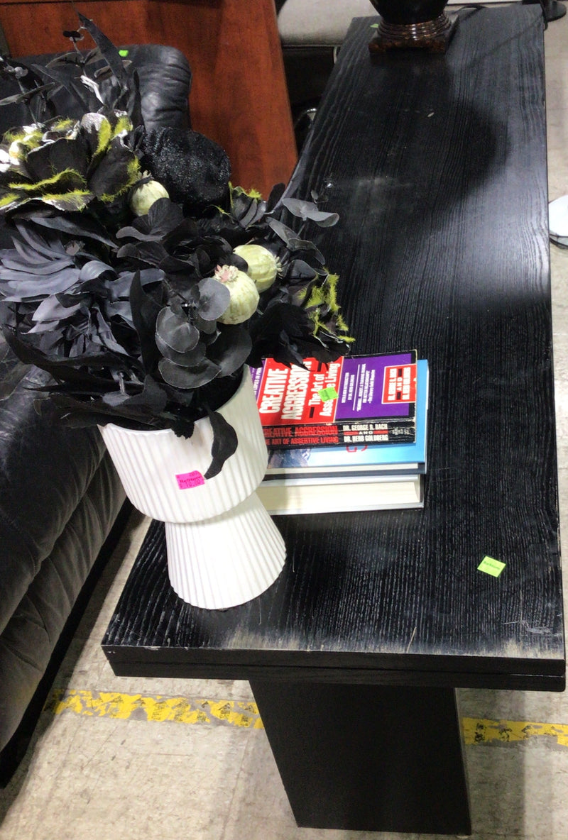 Extendable Black Wood Desk