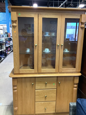 Light Wood Traditional Hutch