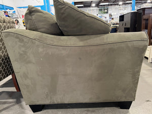 Oversized Plush Forest Green Loveseat