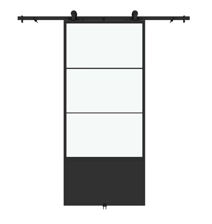 Concorde 37” x 84” Black Barn Door Kit with Door and Rail