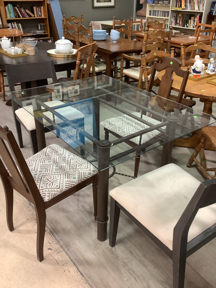 Glass and Metal Table