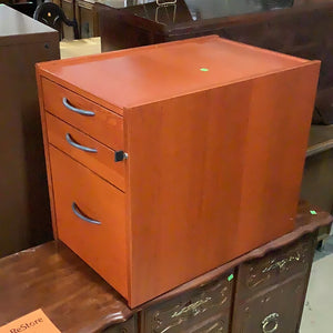 Red Wood Filing Cabinet