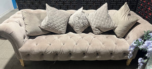Luxe Tufted Velvet Chesterfield Sofa