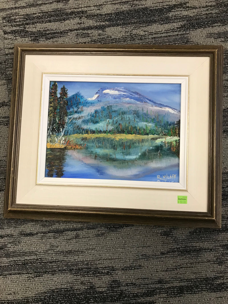 R. Wolff's Manzanita Reflective Lake Painting