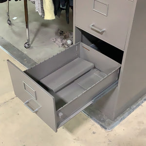 Lockable Grey Filing Cabinet