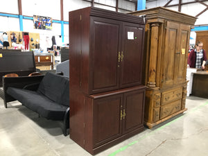 Dark maroon wardrobe