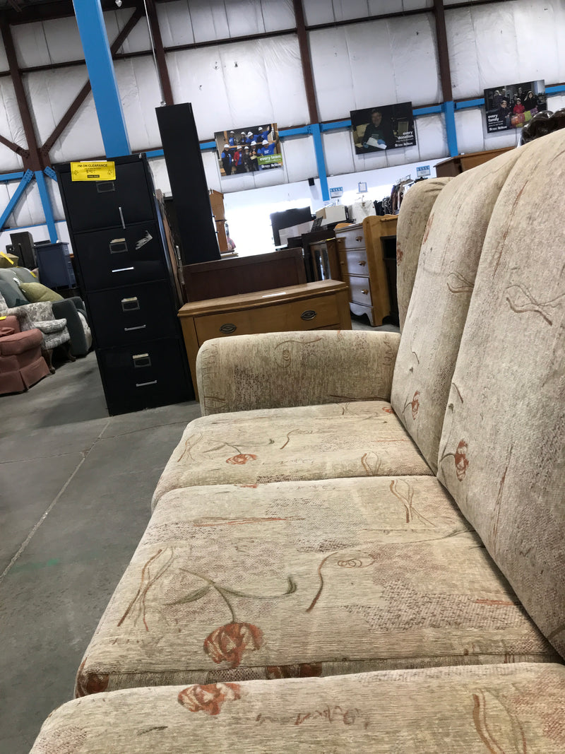 Beige Wingback Couch