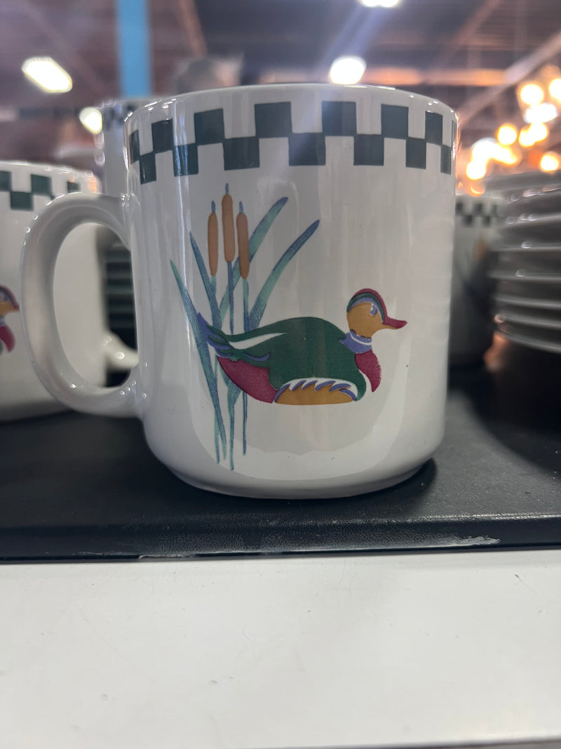 Newcor Stoneware Dining Set - "Cabin Mallard" Pattern