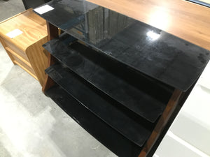 Glass Tiered Entertainment Unit