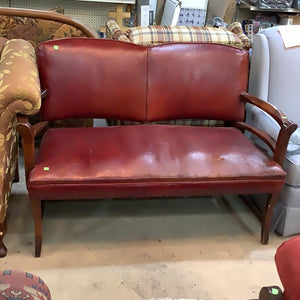 Red Leather 2-Seater