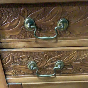 Carved Leaf Side Cabinet