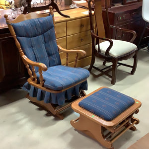 Gliding Blue Rocking Chair