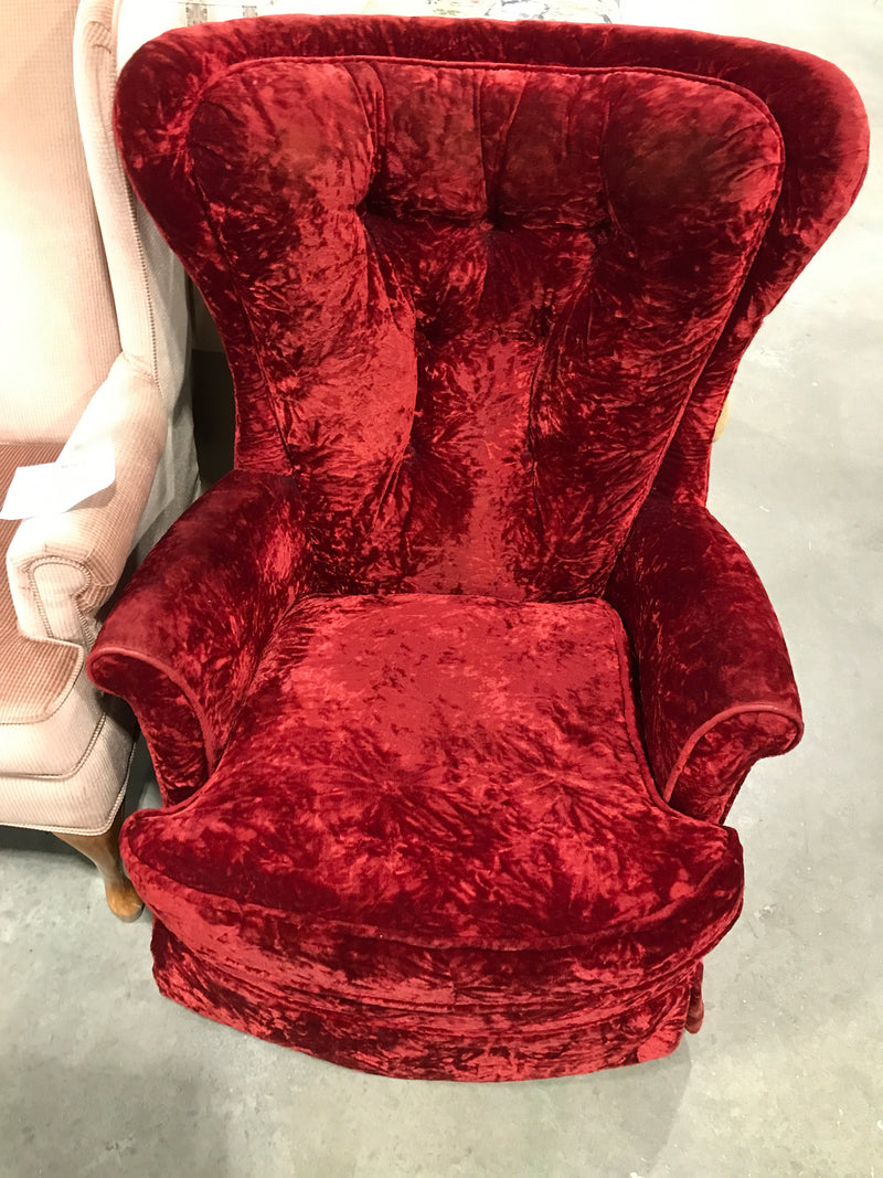 Red Valour Wingback Armchair