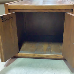 Solid Wood Midcentury Square Side Table
