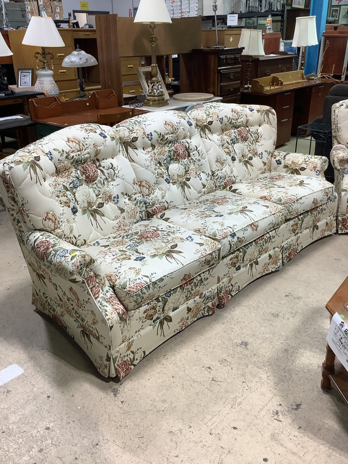 Floral Cream Sofa