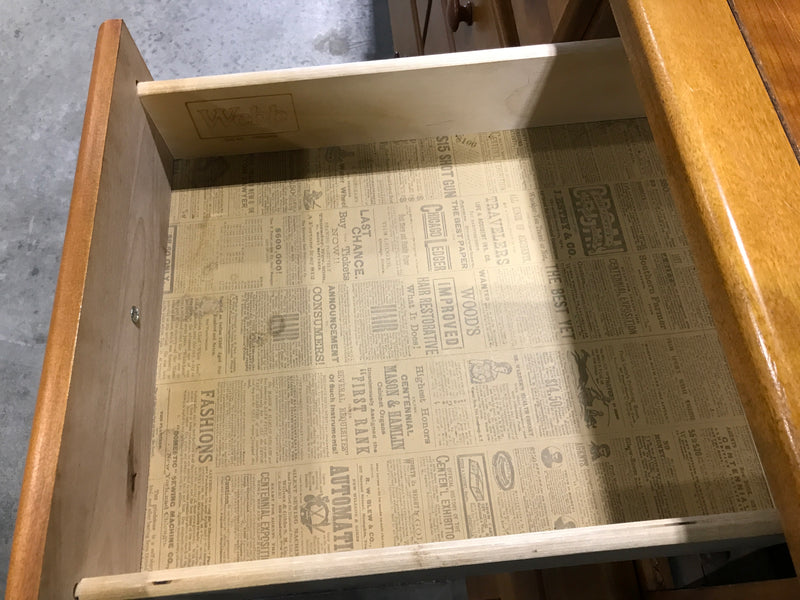 Eight Drawer Light Brown Dresser