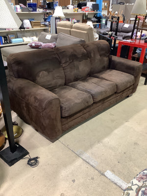 Brown Suede Sofa