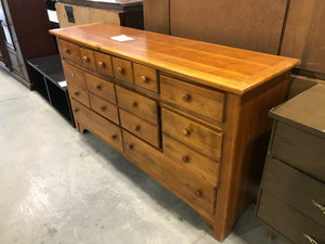 8 Drawer Light Brown Dresser