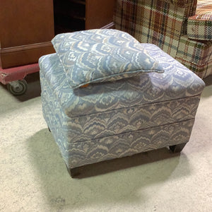 Traditional Blue Footstool