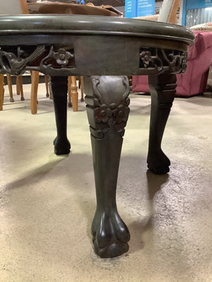 Hand-Carved Rosewood Tea Table