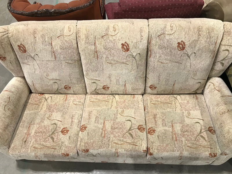 Beige Wingback Couch