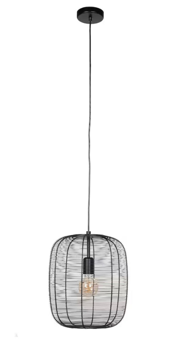 Eglo Rinroe Pendant Light, Black Finish