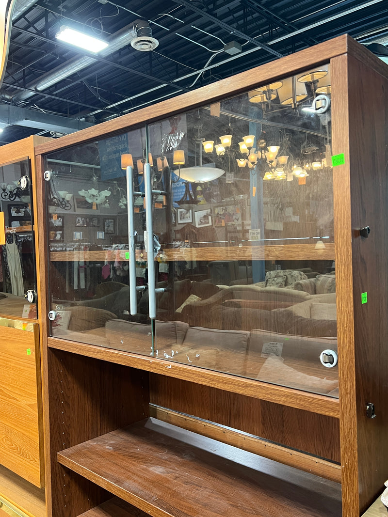 Mid-Century Modern Display Cabinet & Open Bookcase