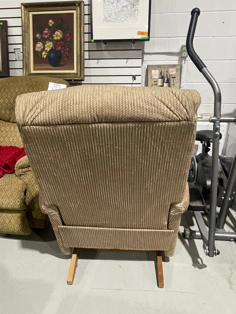 Contemporary Plush Fabric Overstuffed Recliner