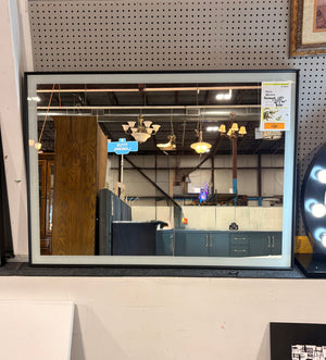 Rectangle LED Mirror with Black Frame