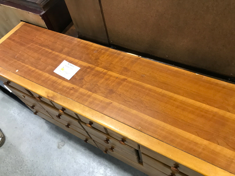 Eight Drawer Light Brown Dresser