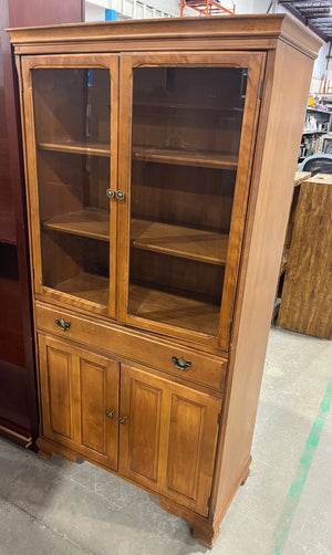 Vintage Glass-Front Display Hutch