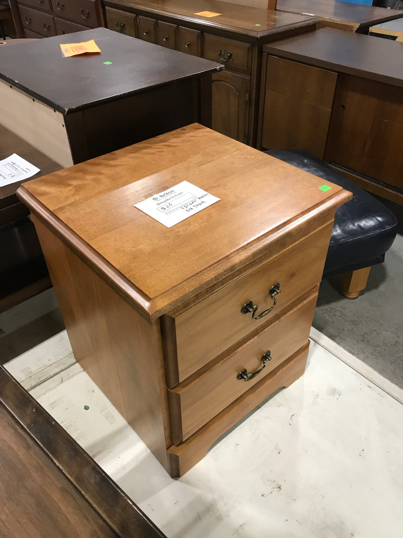 2 drawer wooden end table