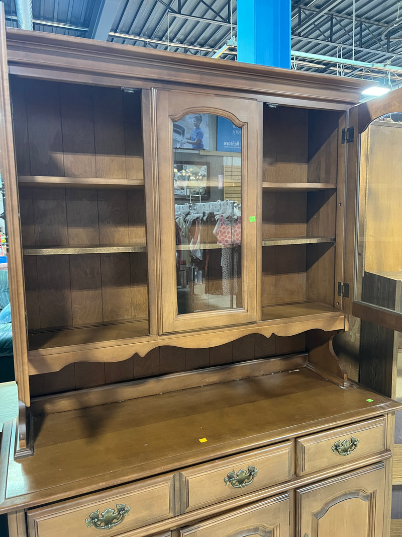 Vintage Two-Piece Hutch and Buffet Set