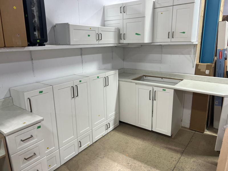 Complete Kitchen Set with White Finish