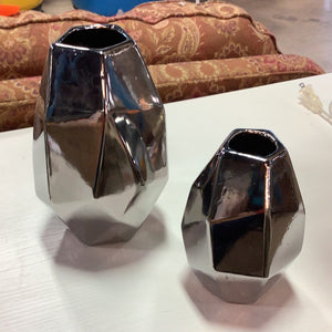 Chrome Crystal Vase