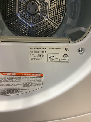 GE White Front Load Dryer