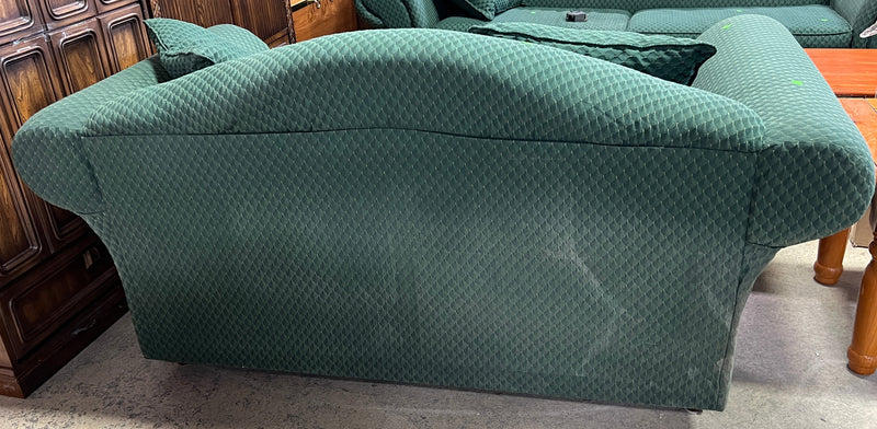 Modern Textured Upholstered Loveseat with Matching Accent Pillows