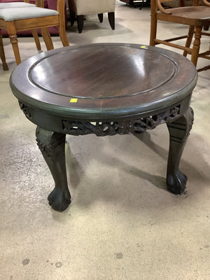 Hand-Carved Rosewood Tea Table