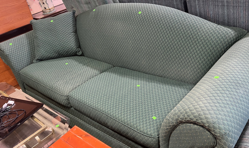 Modern Textured Upholstered Sofa with Matching Accent Pillows