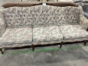 White Floral Patterned 3-Seated Couch