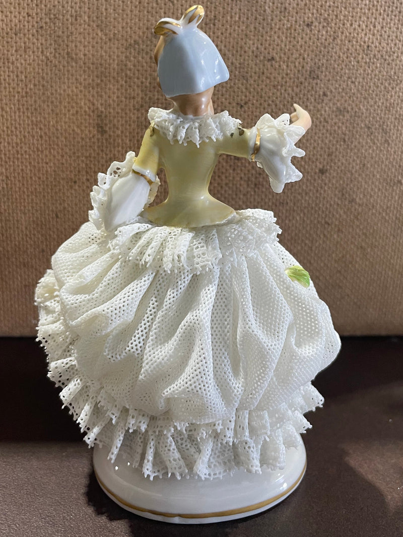 Dresden Lace Porcelain Figurine.