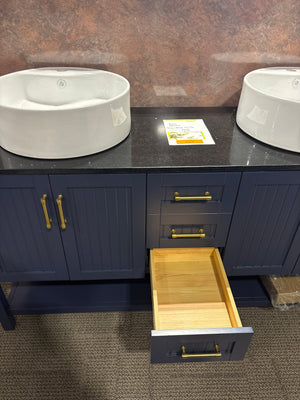 Navy and Black 60” Vanity